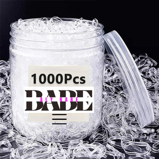 Clear Ponytail Rubber Bands Holder Elastic for Women Girls Bind Tie Hair Accesso image 0