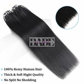 Aly Babe Premium Micro Loop  Human Hair Extensions image 1