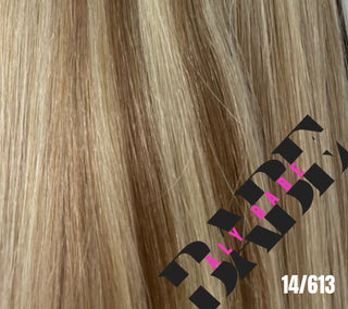 Genius Weft Hair Extensions – 22” Double Drawn – #14/613