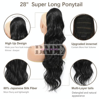 Aly Babe's 28 Inches Long Weave Ponytail image 2