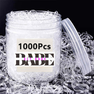 Clear Ponytail Rubber Bands Holder Elastic for Women Girls Bind Tie Hair Accesso image 6