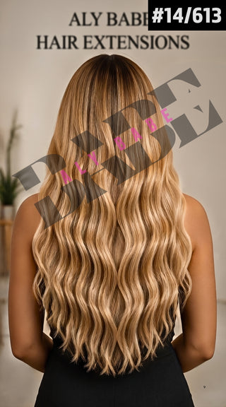GENIUS WEFT (22” Double Drawn, 100 Grams) Blonde / Light Shade #613