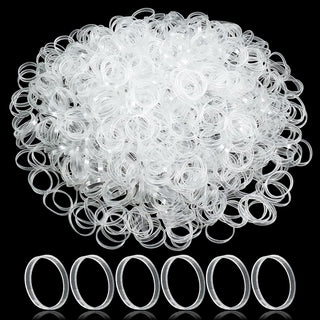 Clear Ponytail Rubber Bands Holder Elastic for Women Girls Bind Tie Hair Accesso image 7