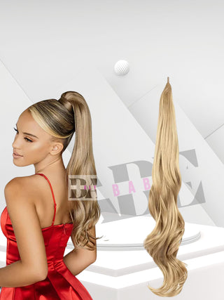 32 Inch  Natural Wavy Hairpiece Pony Tail