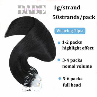 Aly Babe Premium Micro Loop  Human Hair Extensions image 4