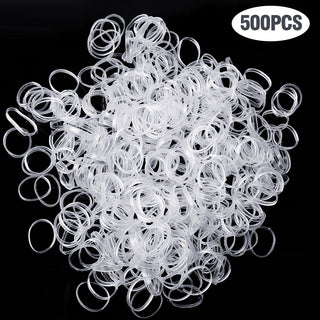 Clear Ponytail Rubber Bands Holder Elastic for Women Girls Bind Tie Hair Accesso image 16