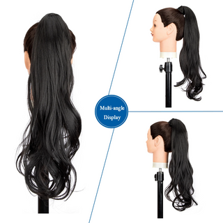 32 Inch  Natural Wavy Hairpiece Pony Tail image 2