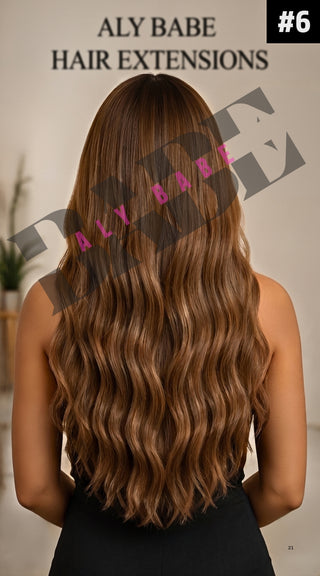Genius Weft Hair Extensions – 22” Double Drawn – #6