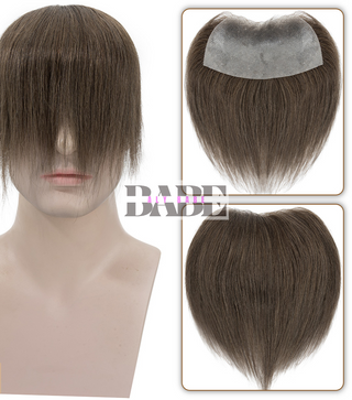 Men Natural Hairline Invisible Hairpiece image 9