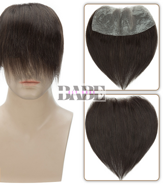 Men Natural Hairline Invisible Hairpiece image 7