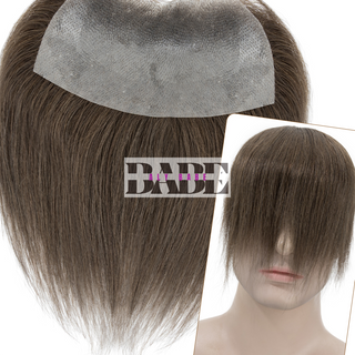 Men Natural Hairline Invisible Hairpiece image 0