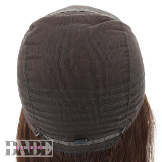 Aly Babe™ Silk Top Full Lace Wig – 14" Medium Brown Remy Human Hair, PU Fron image 15