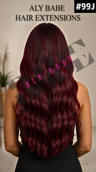 Genius Weft Hair Extensions – 22” Double Drawn – 99J