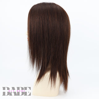 Aly Babe™ Silk Top Full Lace Wig – 14" Medium Brown Remy Human Hair, PU Fron image 10