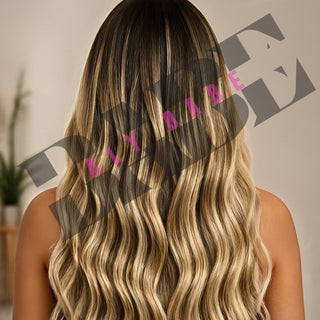 genius weft hair extensions 100 grams 22 inches long Aly Babe Brand.