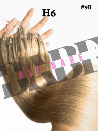 H6 Feather Hair Extensions – Lightweight – #9B Soft Neutral Blonde (100 Grams)