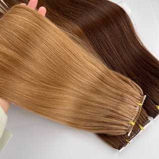 Feather Weft Hair Extensions – Lightweight – #60 Bright Blonde (100 Grams)