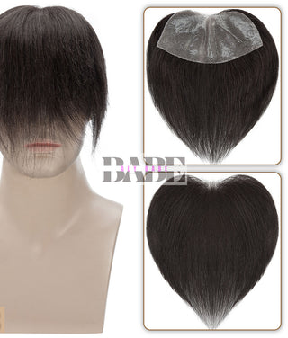 Men Natural Hairline Invisible Hairpiece image 6