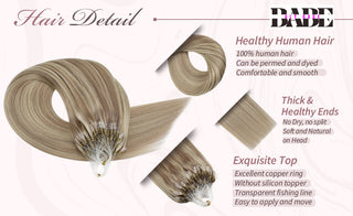 Aly Babe Micro Loop Human Hair Extensions image 6
