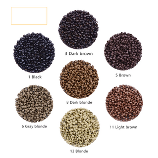 Aly Babe  Micro Rings 500pcs 2.5mm without Silicone for Hair Extensions 7 Colors image 13