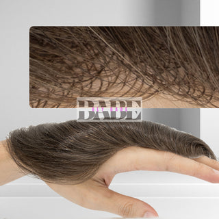 Men Natural Hairline Invisible Hairpiece image 2