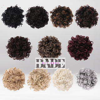 Messy Bun Hair Piece Short Curly Ponytail image 1