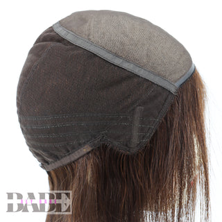 Aly Babe™ Silk Top Full Lace Wig – 14" Medium Brown Remy Human Hair, PU Fron image 14