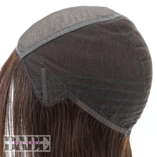 Aly Babe™ Silk Top Full Lace Wig – 14" Medium Brown Remy Human Hair, PU Fron image 13
